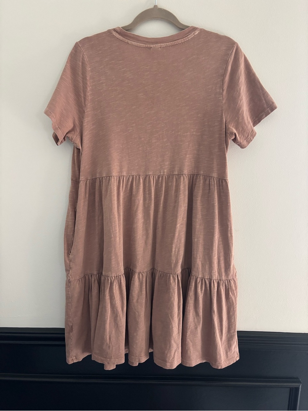 Old Navy Every Day Short Sleeve Tiered Dress - brown